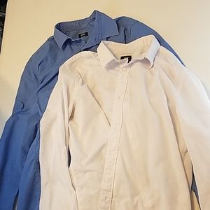 Bundle of 2 H&M easy iron dress shirts
